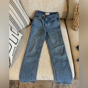 Abercrombie & Fitch Women's Straight Leg Blue Jeans